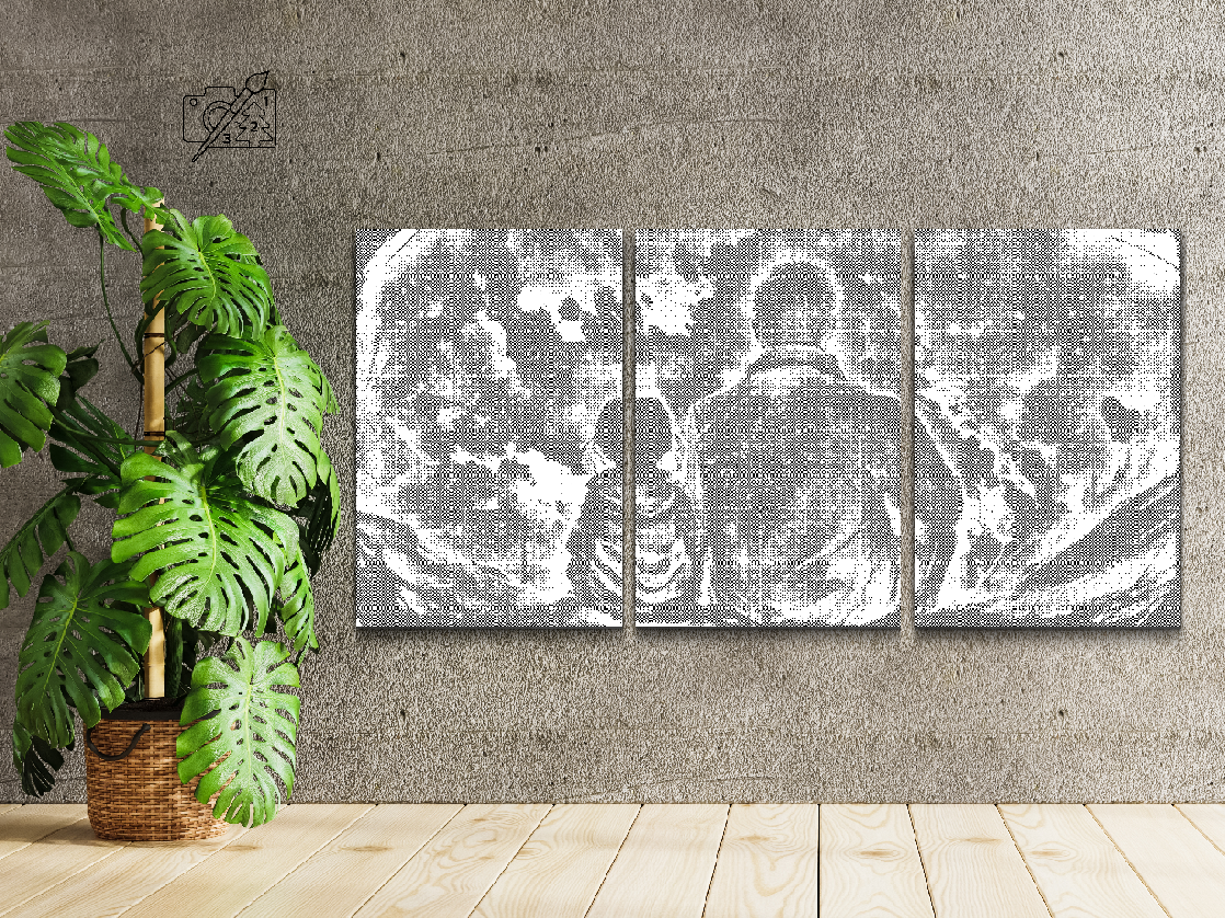 Dotting - Far og datter sad i rummet (sæt af 3)