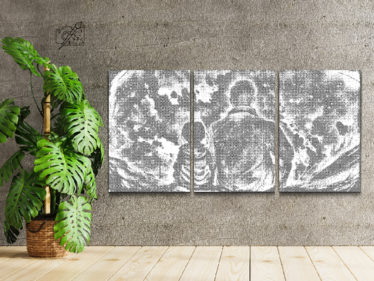 Dotting - Far og datter sad i rummet (sæt af 3)