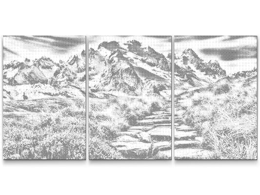 Dotting - Bjerglandskab (sæt af 3)