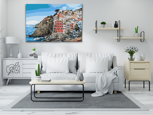 Paint by number - Huse ved kysten