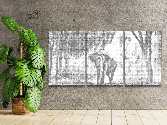 Dotting - Pragtfuld elefant i skoven (sæt af 3)