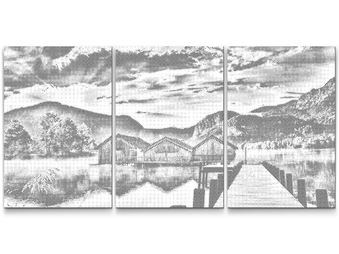 Dotting - Søen sat i smuk natur (sæt af 3)