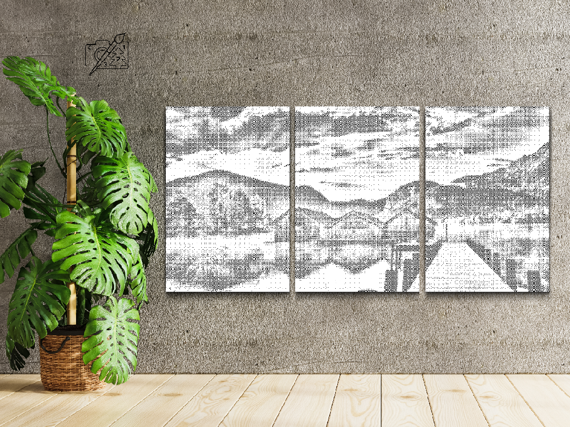 Dotting - Søen sat i smuk natur (sæt af 3)