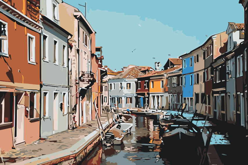 Paint by number - Venetianske gondoler