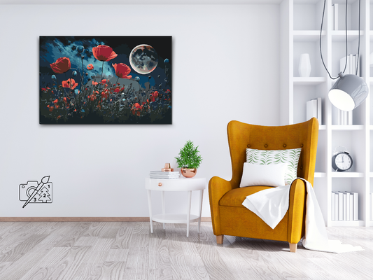 Paint by number - Valmuer i måneskinnet