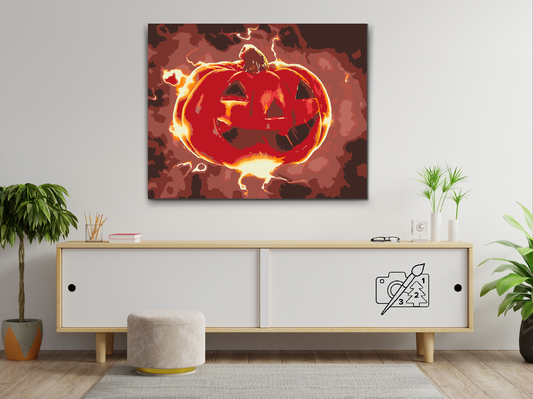 Paint by number - Halloween Græskar