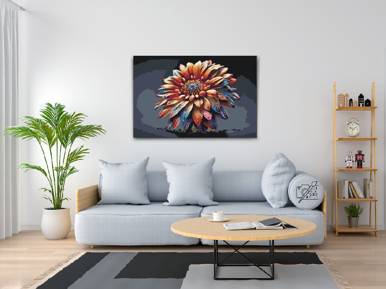 Paint by number - Regnbueblomst