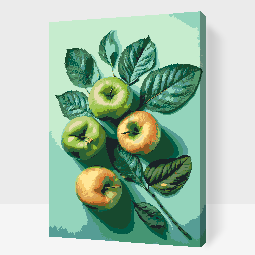 Paint by number - Æblebaggrund