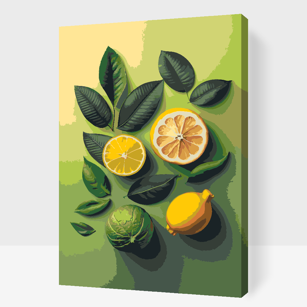 Paint by number - Citrusagtig baggrund