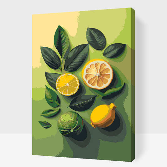 Paint by number - Citrusagtig baggrund