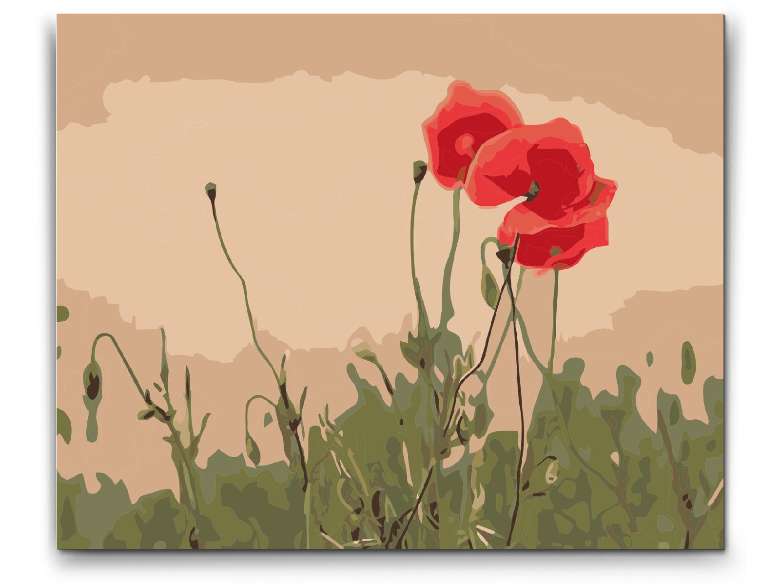 Paint by number - Red Weed 2