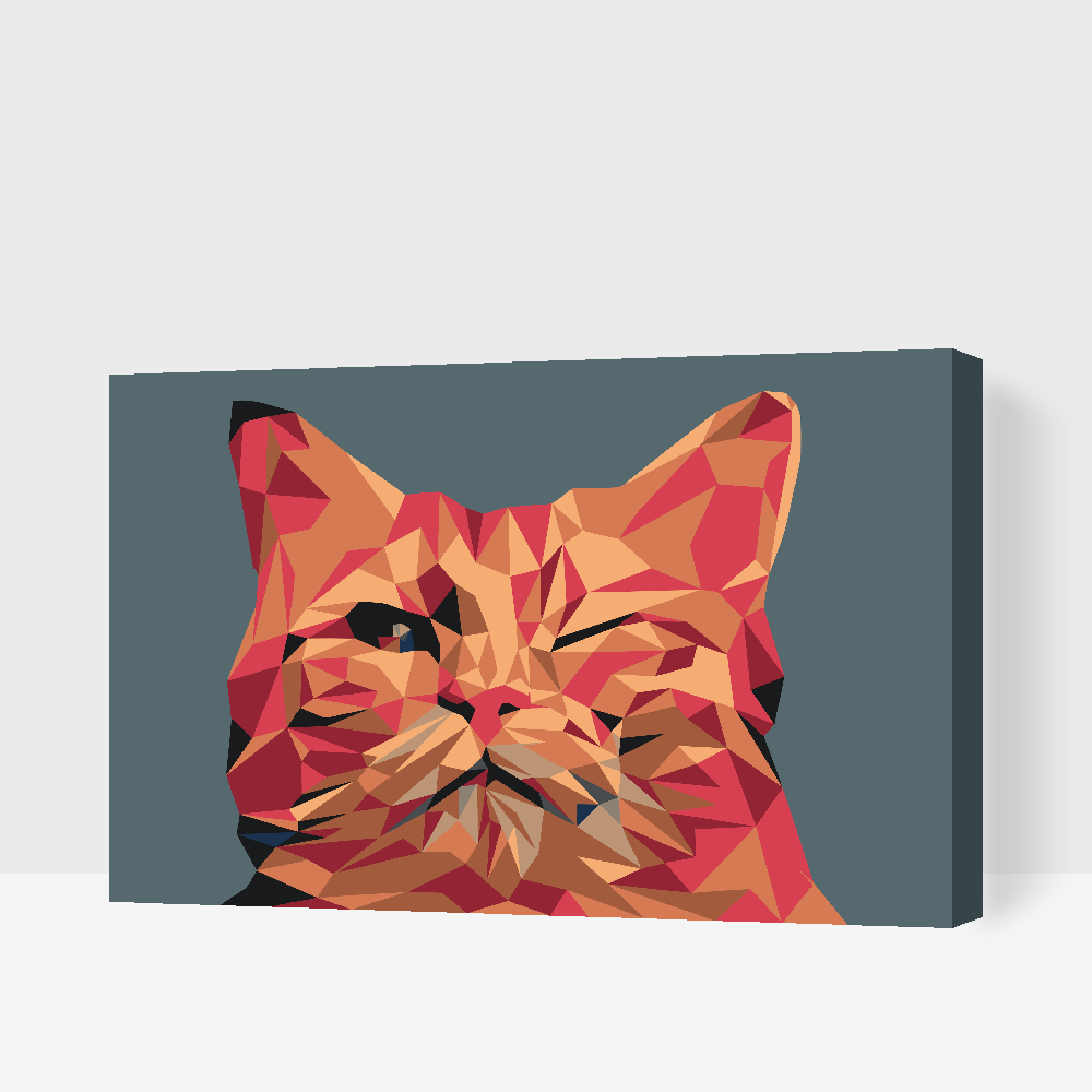 Paint by number - Vector Cat