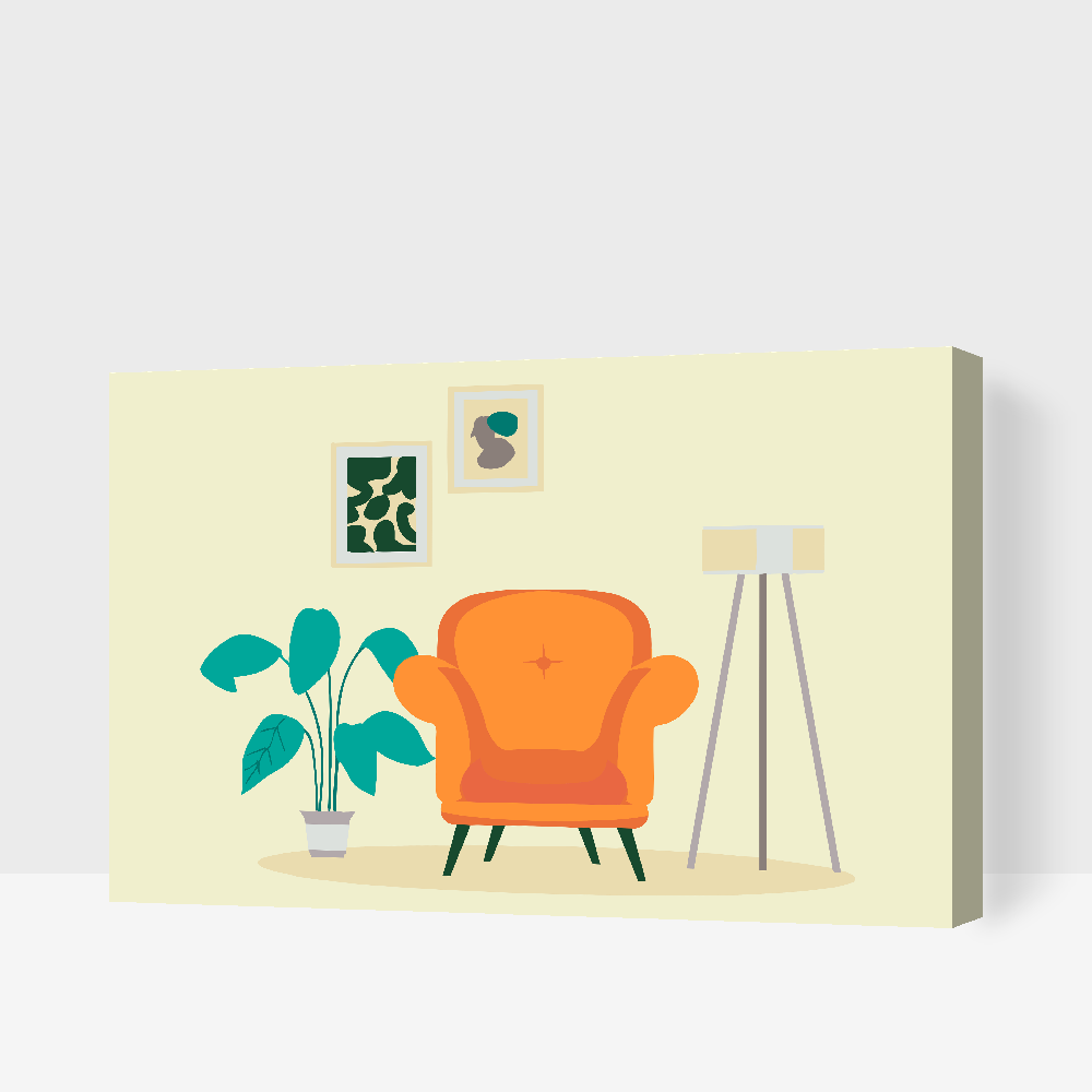 Paint by number - Et minimalistisk rum
