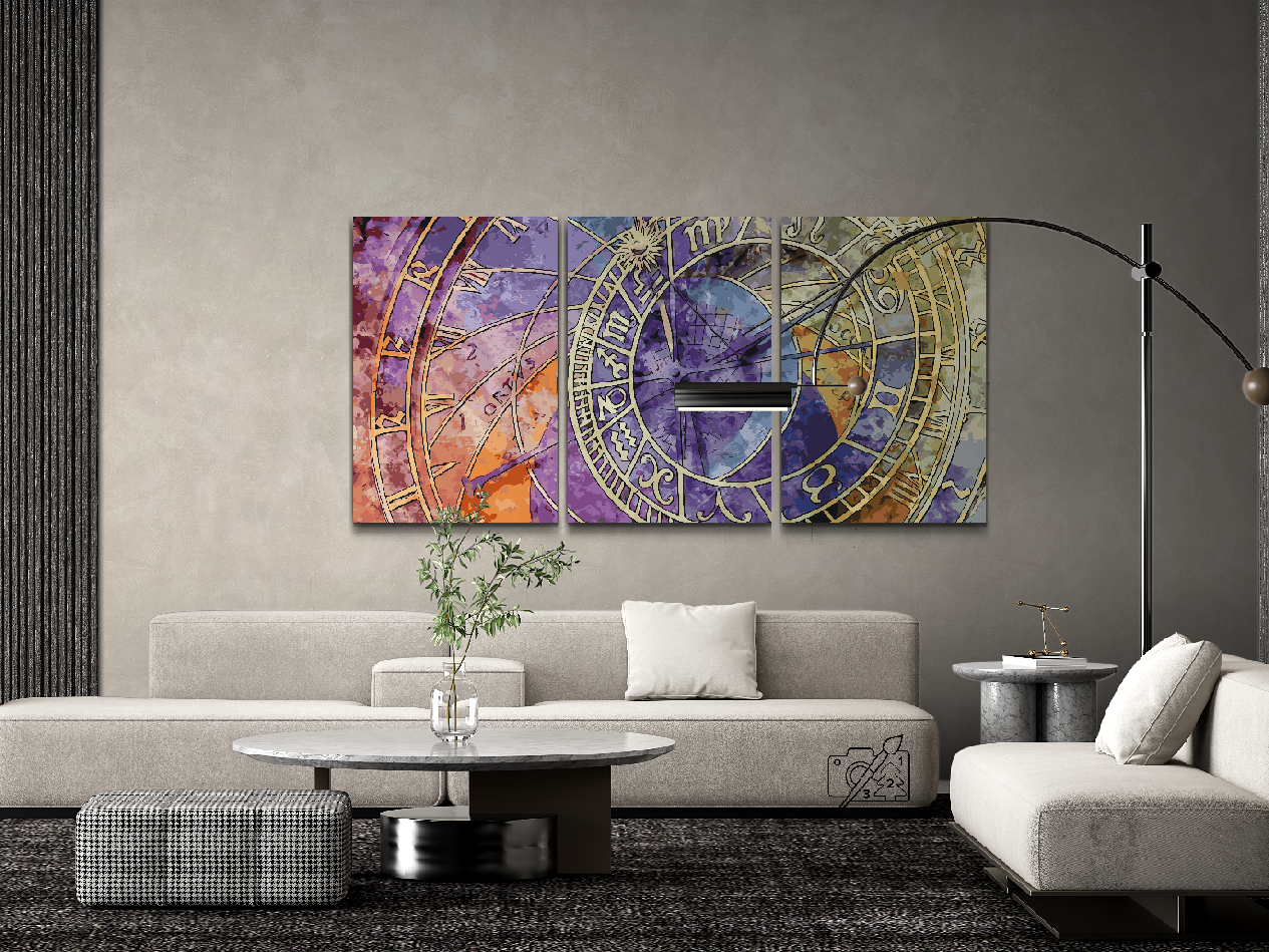 Paint by number - Astronomisk ur (sæt af 3)