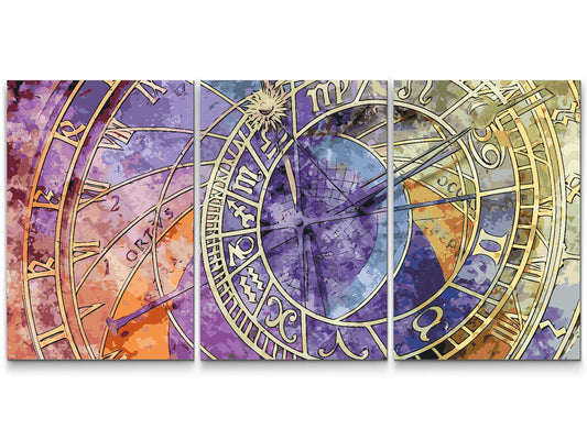 Paint by number - Astronomisk ur (sæt af 3)
