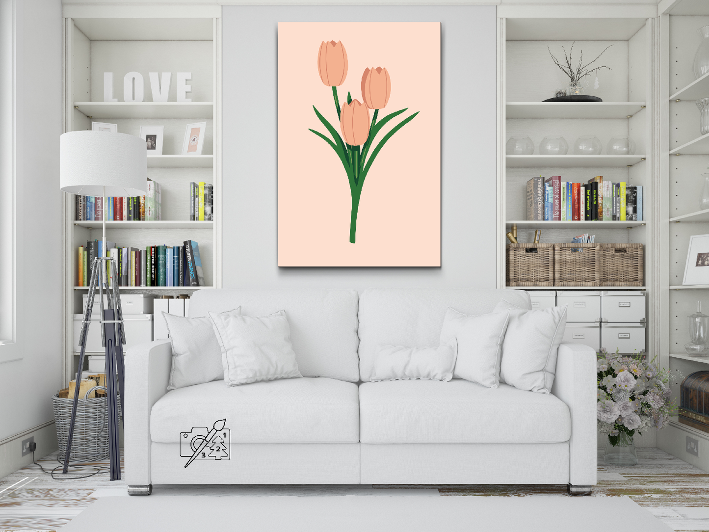 Paint by number - Arvestykke Pink Tulipaner