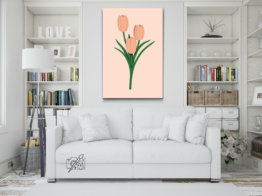 Paint by number - Arvestykke Pink Tulipaner