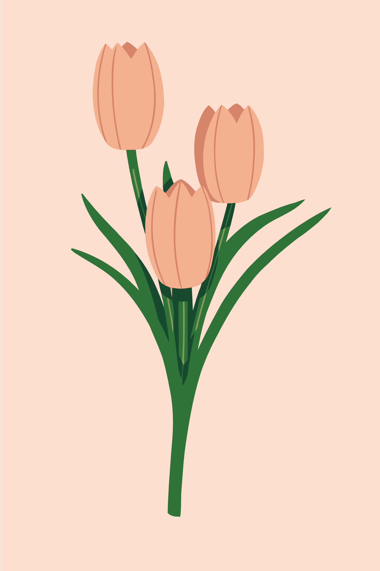 Paint by number - Arvestykke Pink Tulipaner