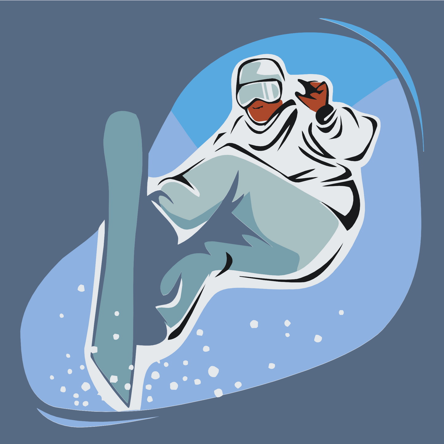 Paint by number - Snowboarder