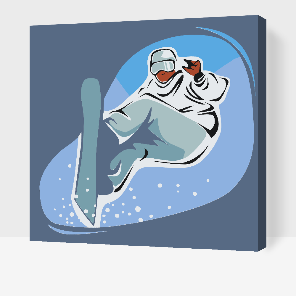 Paint by number - Snowboarder
