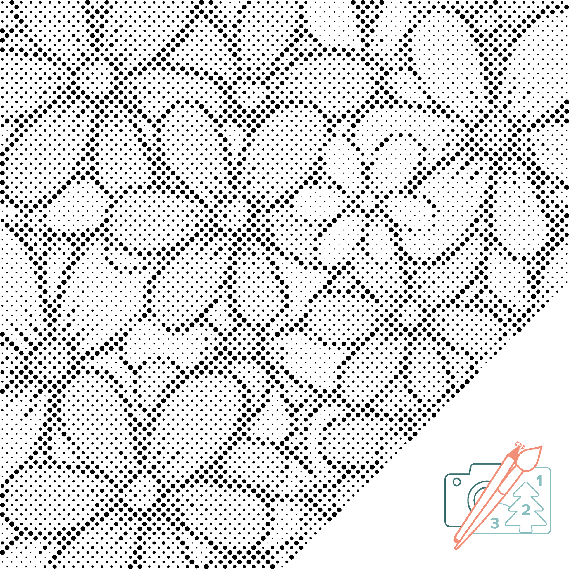 Dotting - Pastellblomster