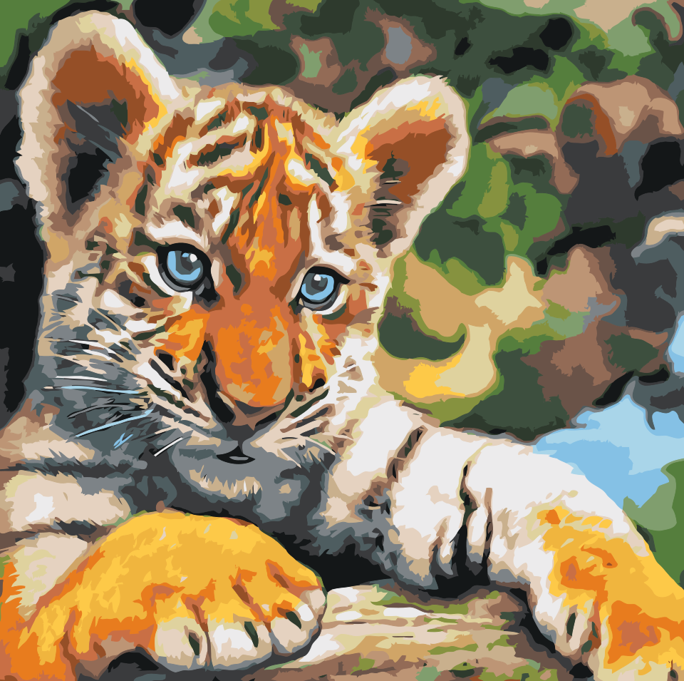 Paint by number - Tigerunge