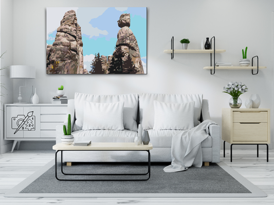 Paint by number - Adršpach-klipperne - Borgmester og borgmesterinde