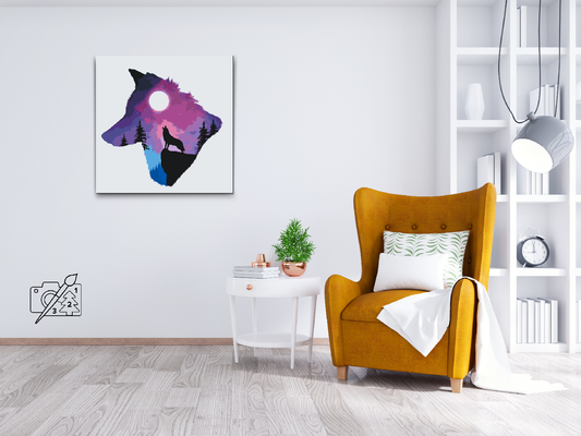 Paint by number - Hylende Volf