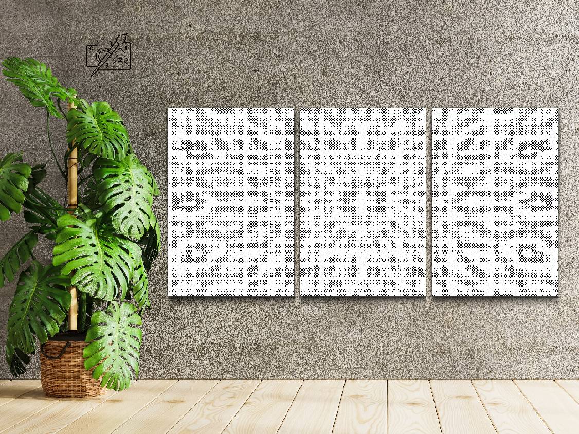 Dotting - Abstrakt blomst (sæt af 3)