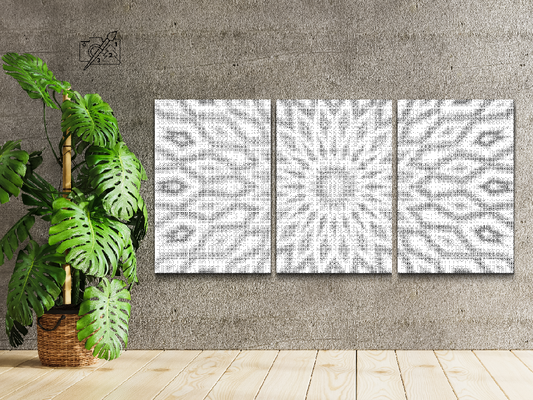 Dotting - Abstrakt blomst (sæt af 3)