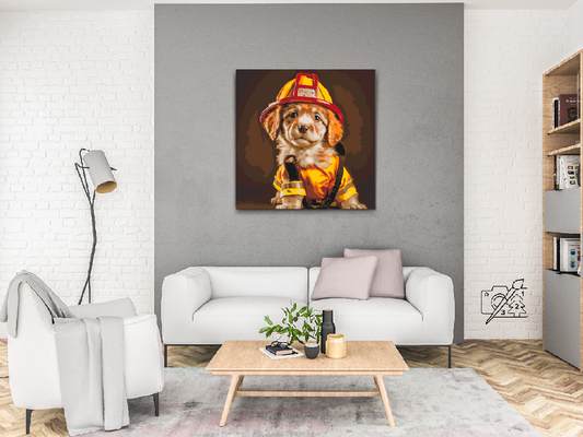 Paint by number - Brandmandens hund