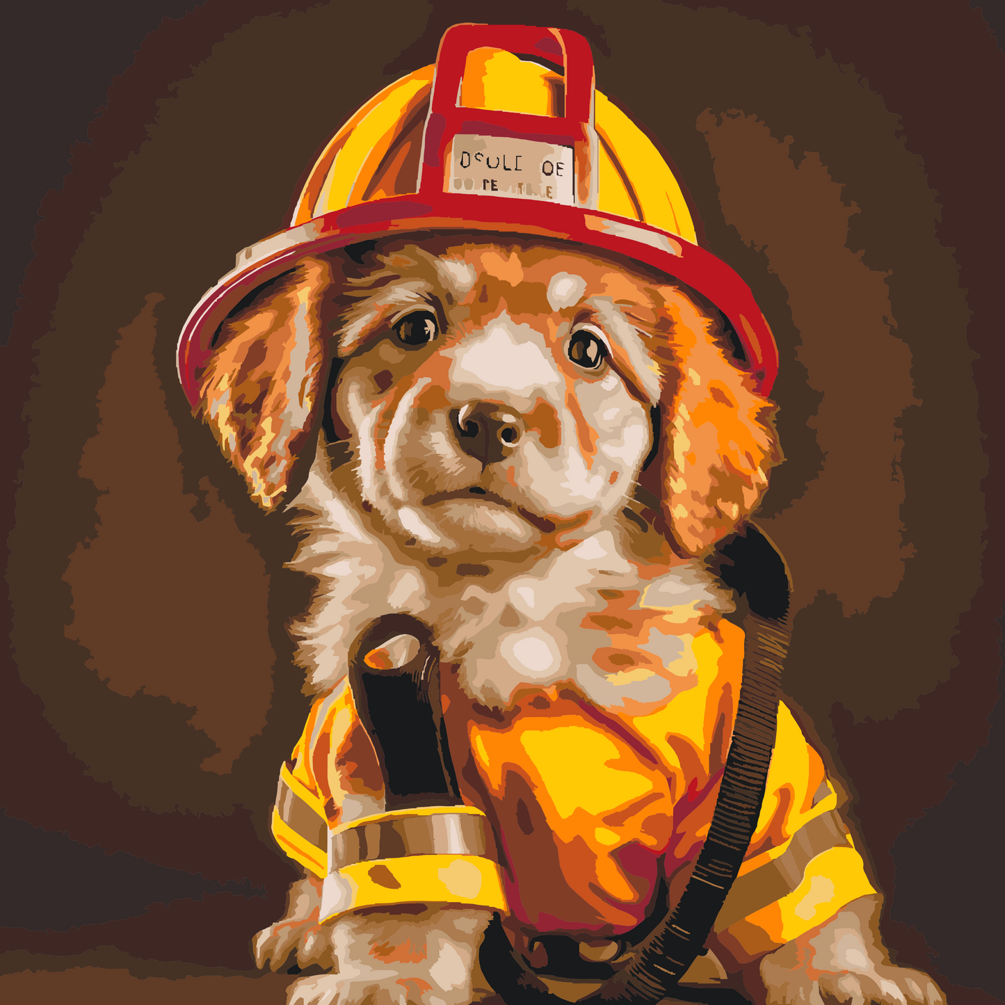 Paint by number - Brandmandens hund