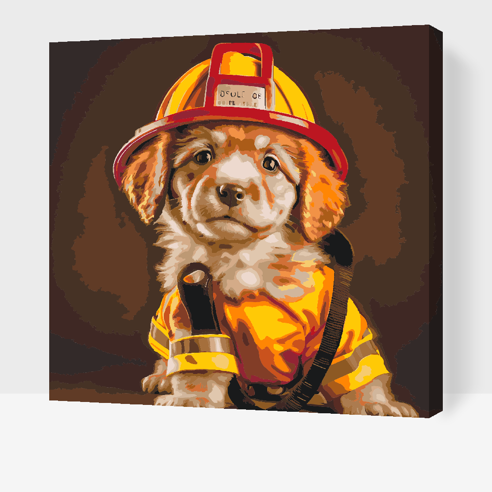 Paint by number - Brandmandens hund