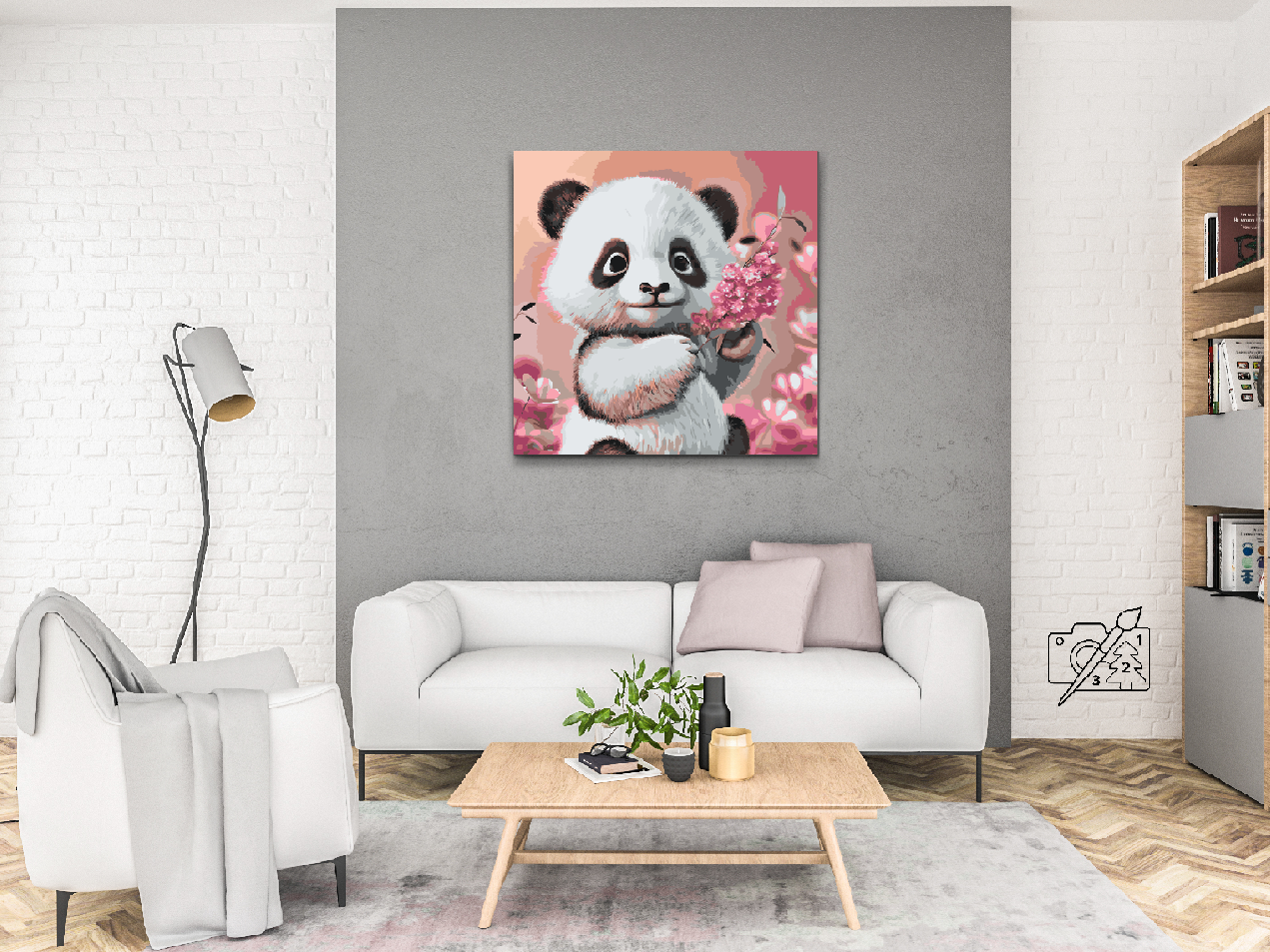 Paint by number - En sød panda