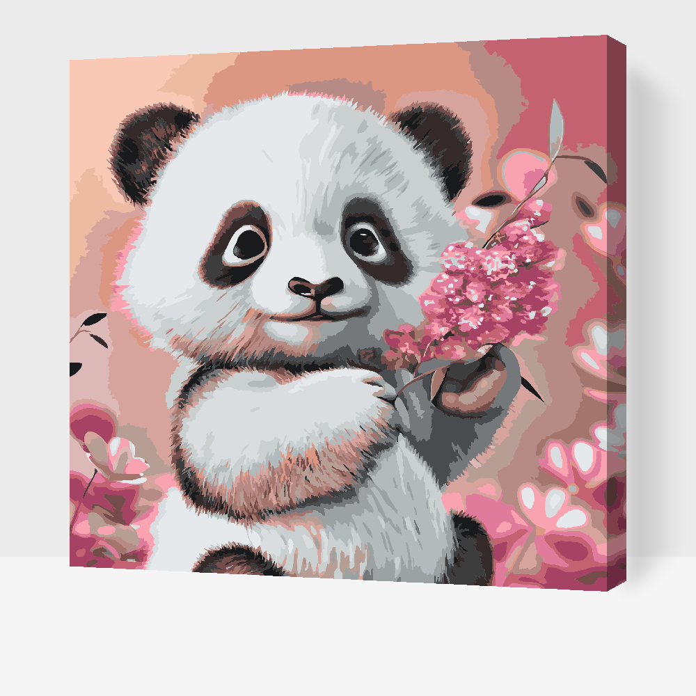 Paint by number - En sød panda