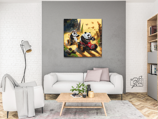 Paint by number - Panda Race