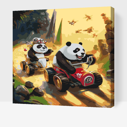Paint by number - Panda Race