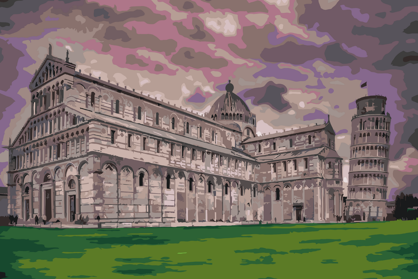 Paint by number - Det skæve tårn i Pisa 2