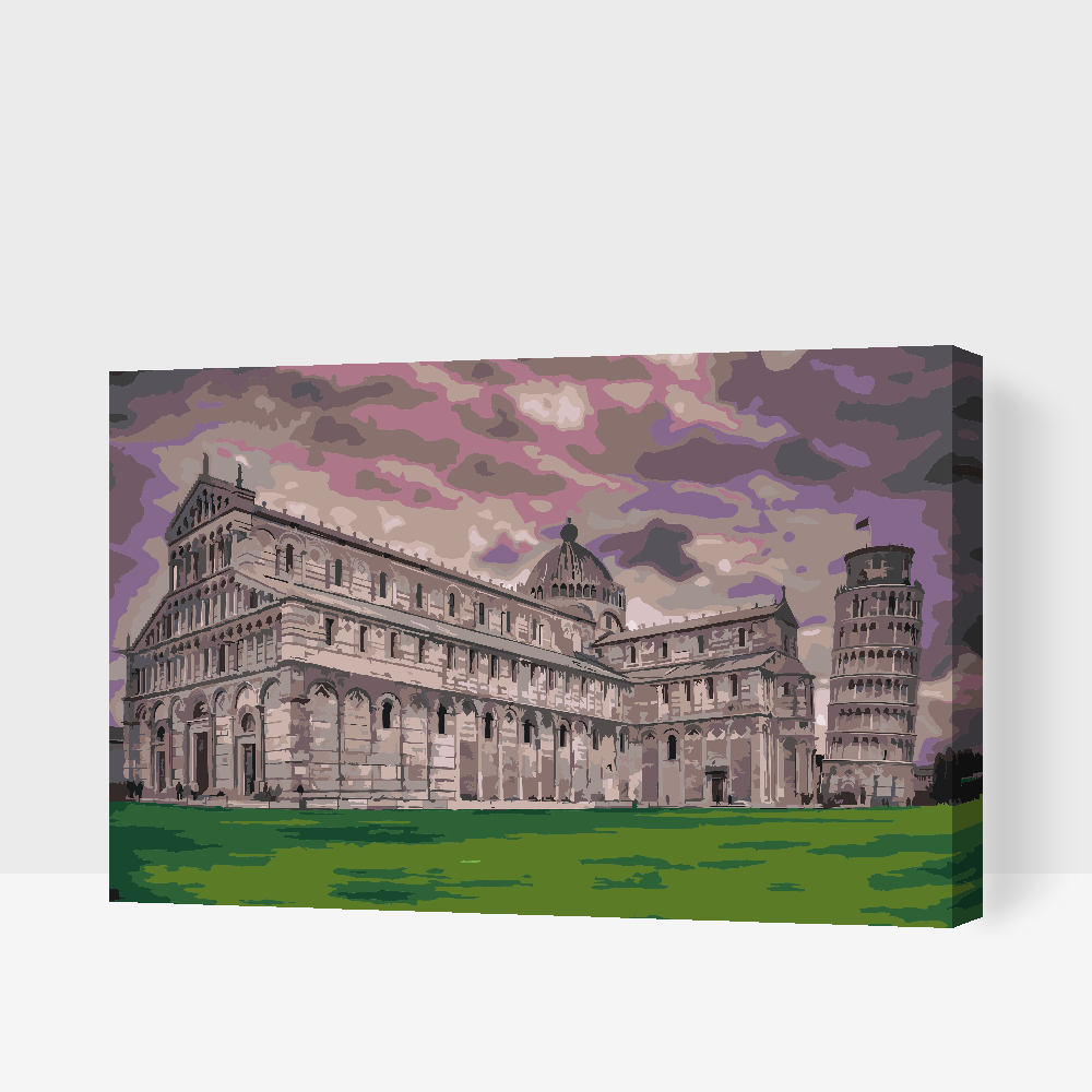 Paint by number - Det skæve tårn i Pisa 2