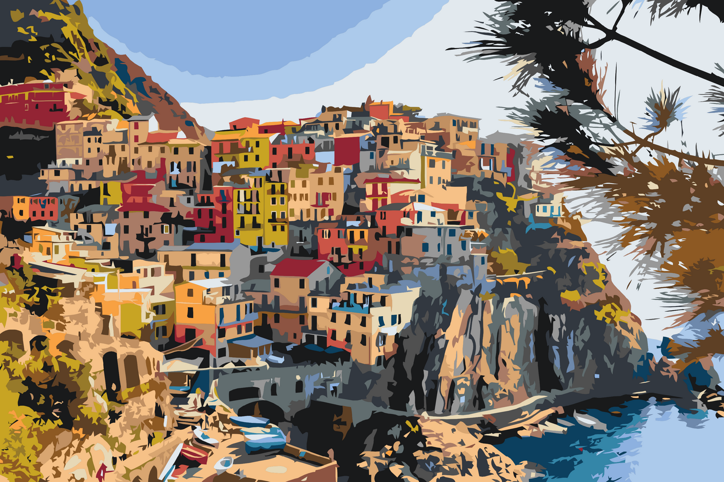 Paint by number - Cinque Terre