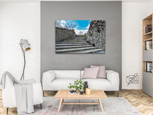 Paint by number - Trappen til Morano Slot, Calabrien