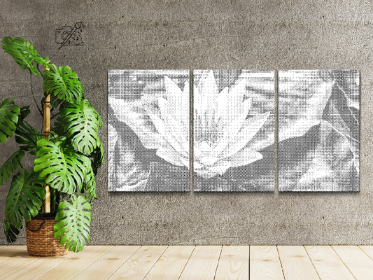 Dotting - Lotusblomst, Symbol på Visdom (sæt 3 dele)