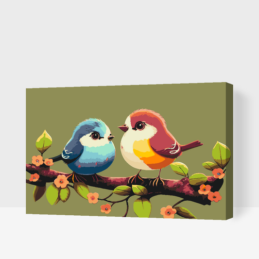 Paint by number - Søde fugle