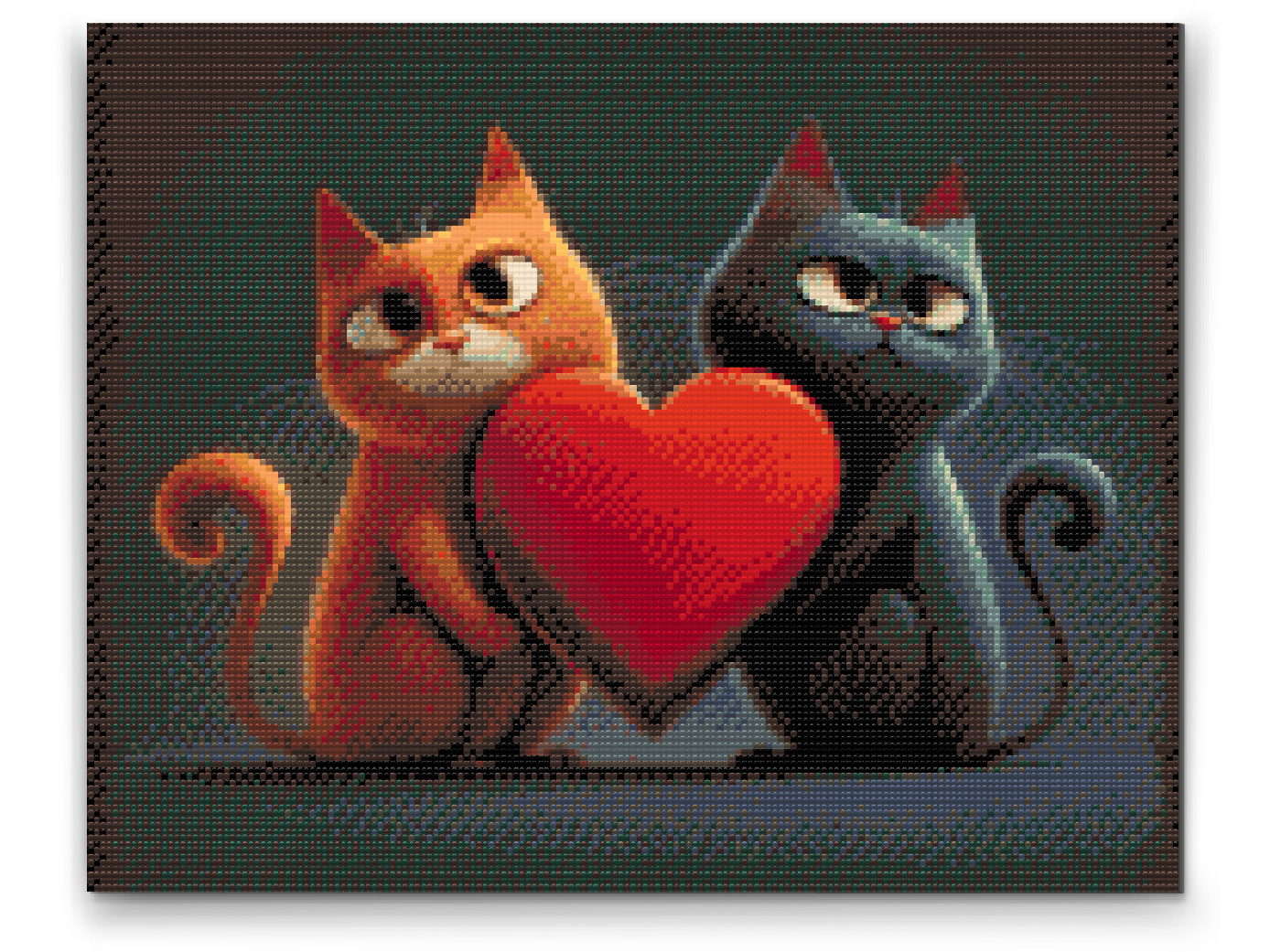Diamond Paint - Katte forelskede