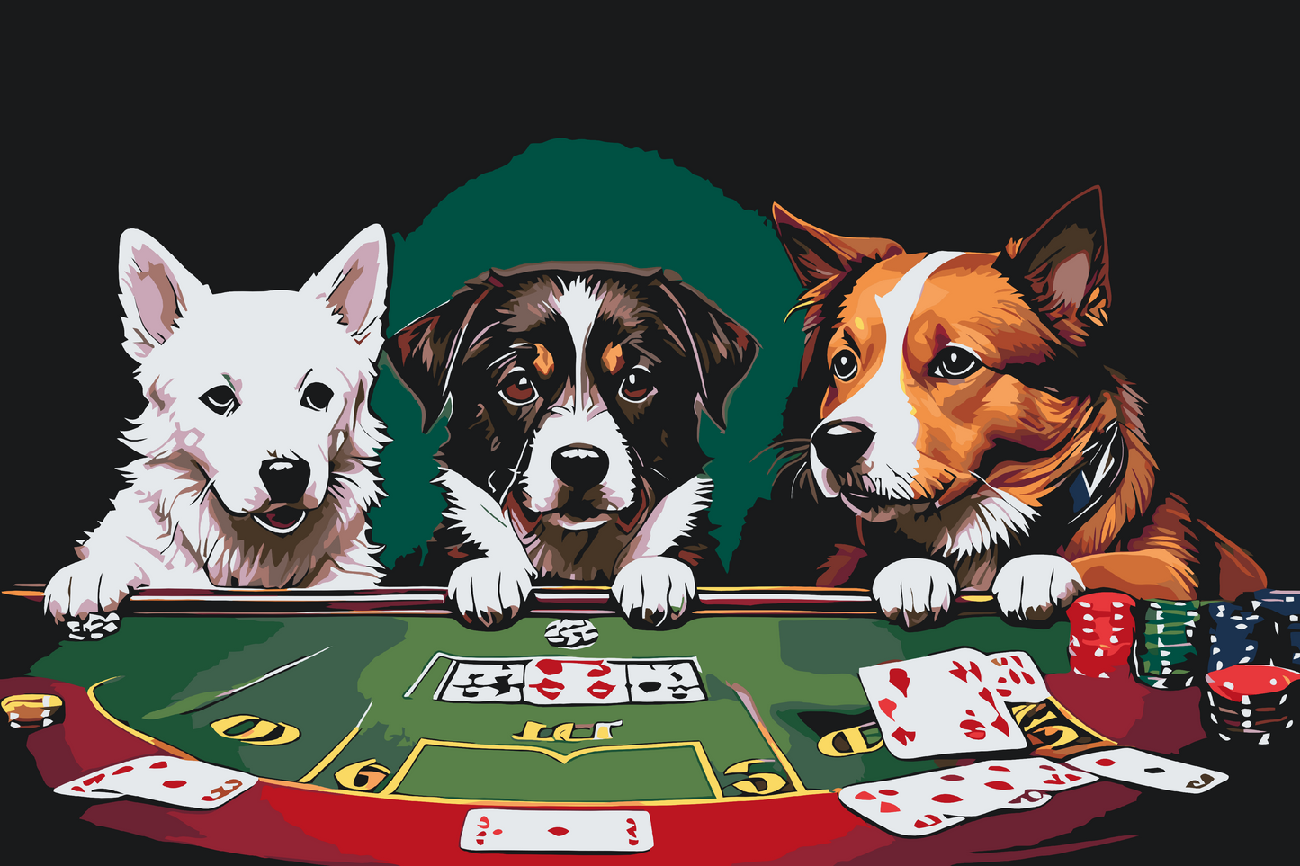 Paint by number - Dog Poker