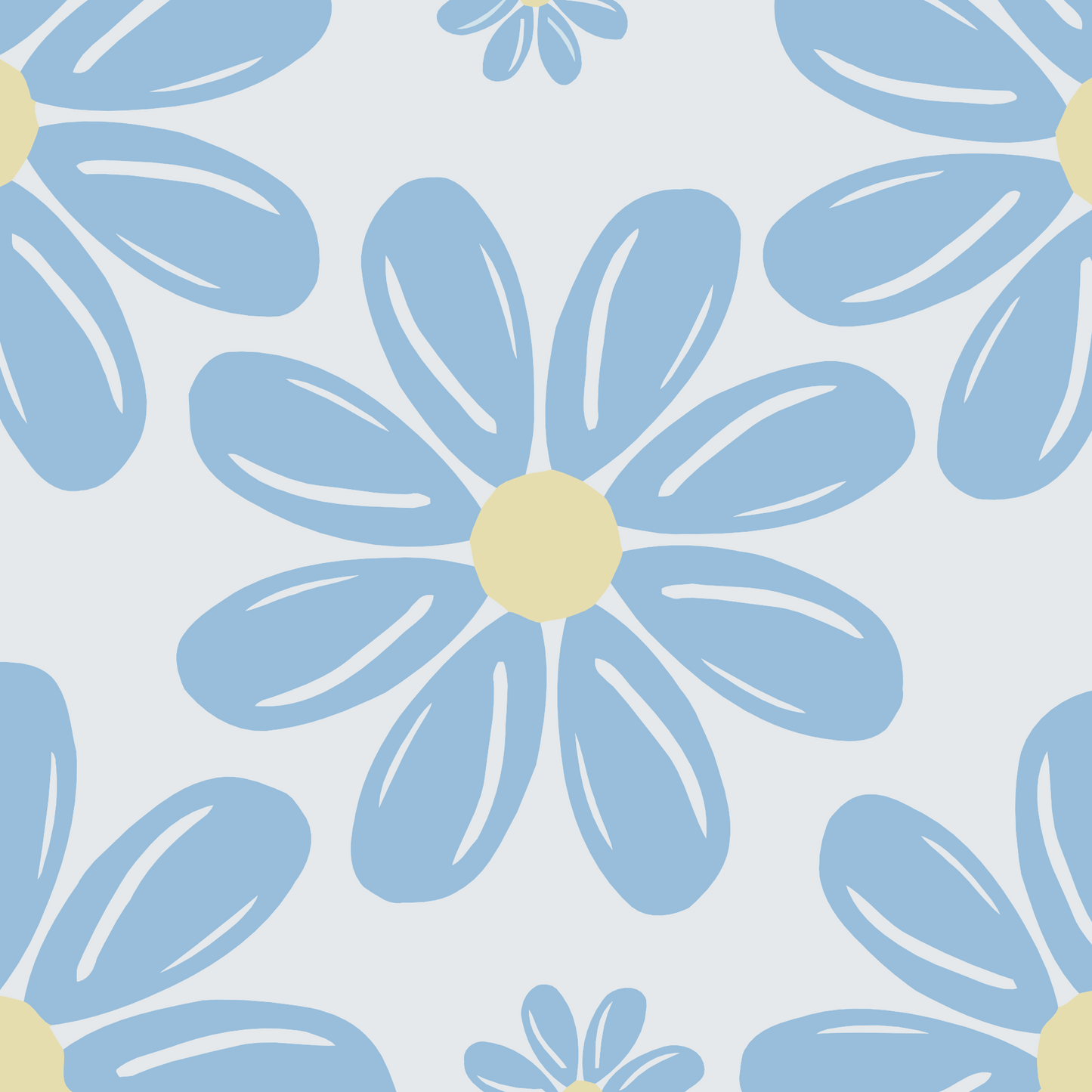 Paint by number - Blå blomster