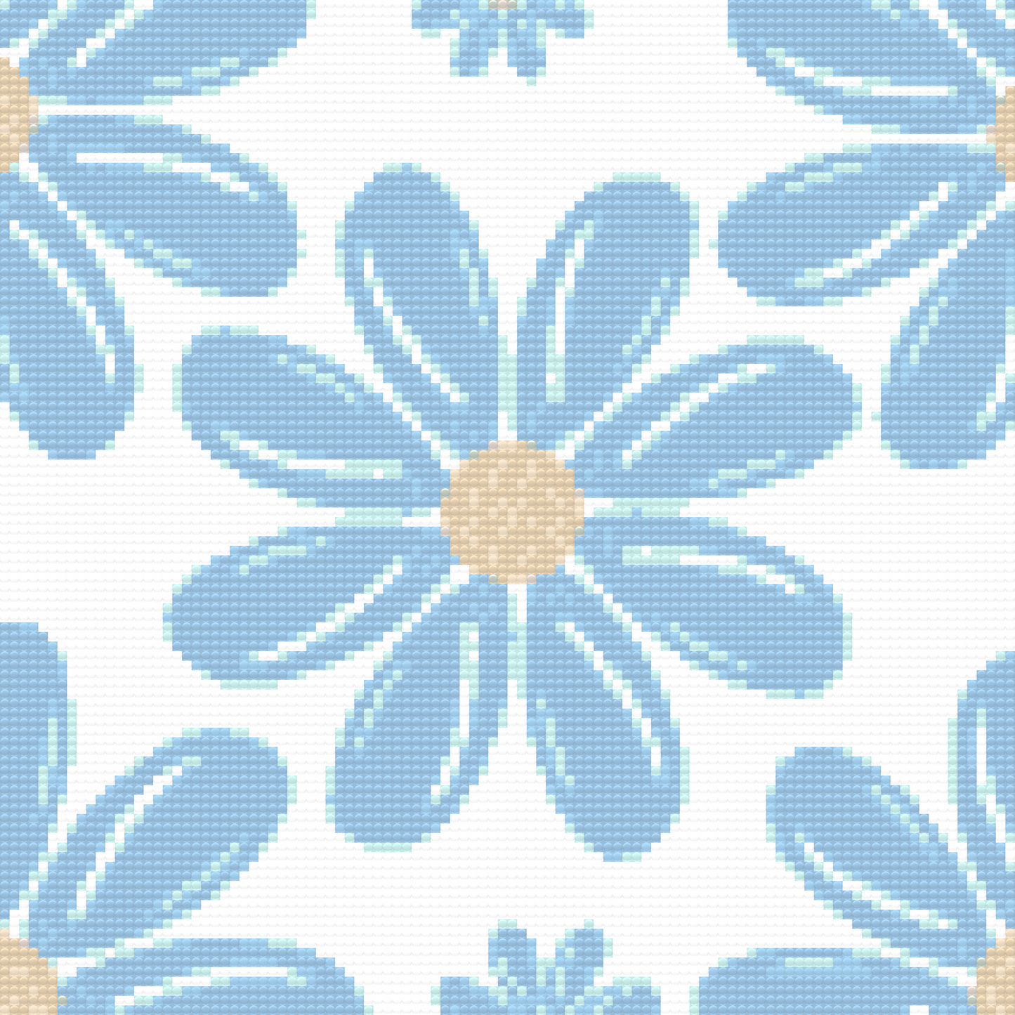 Diamond Paint - Blå blomster