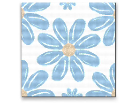 Diamond Paint - Blå blomster