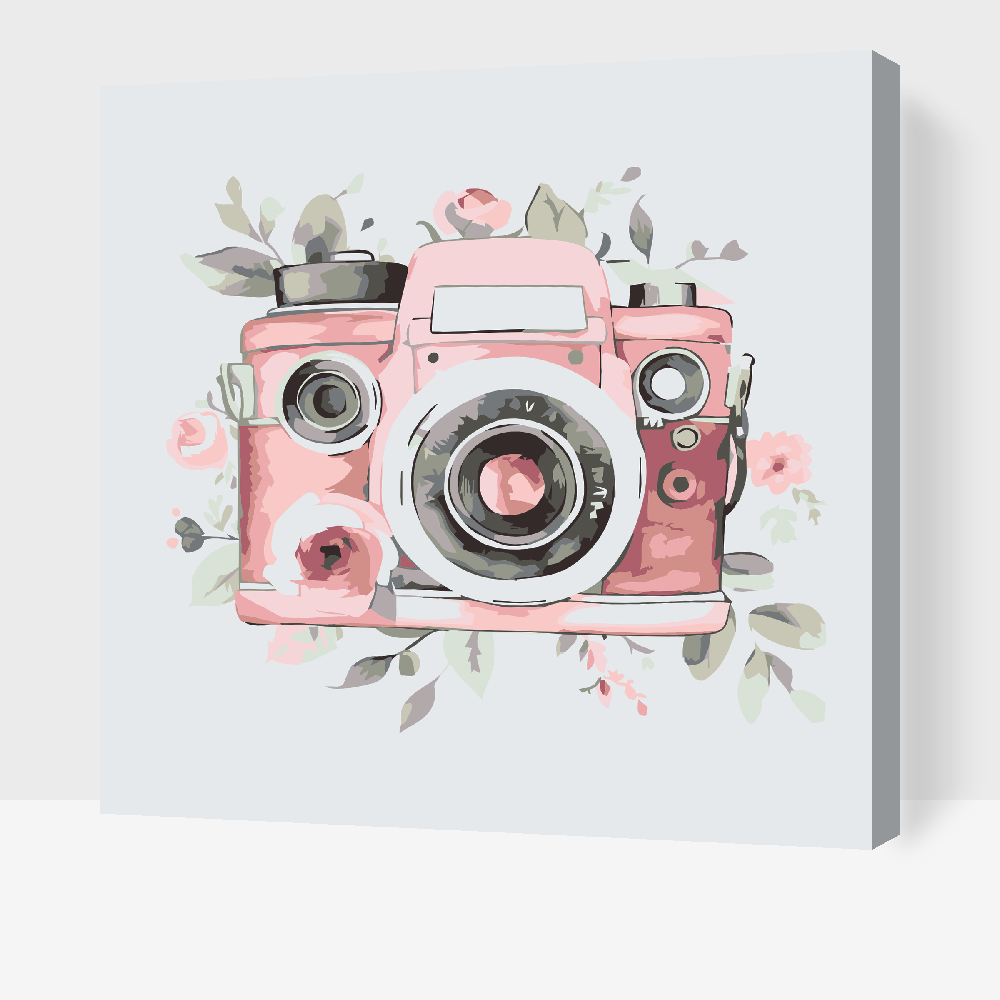 Paint by number - Blomsterkamera