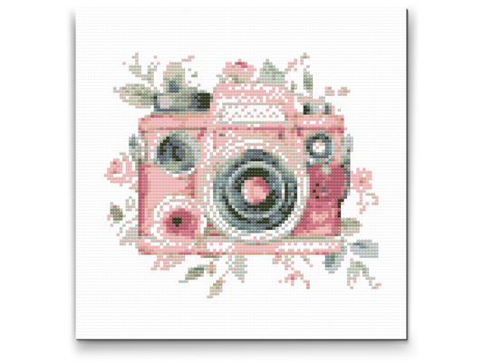 Diamond Paint - Blomsterkamera